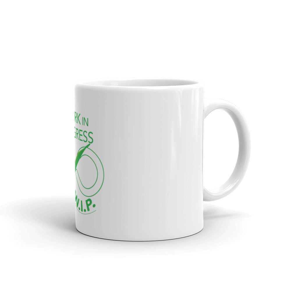 White glossy mug